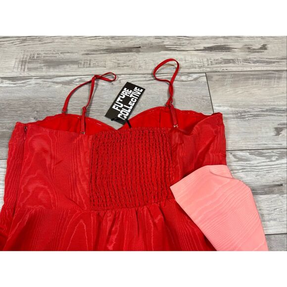 Future collective red and pink spaghetti strap dress size XL - Picture 6 of 12
